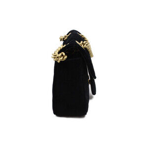 Gucci Marmont Black Crossbody Chain Velvet GG Bag
